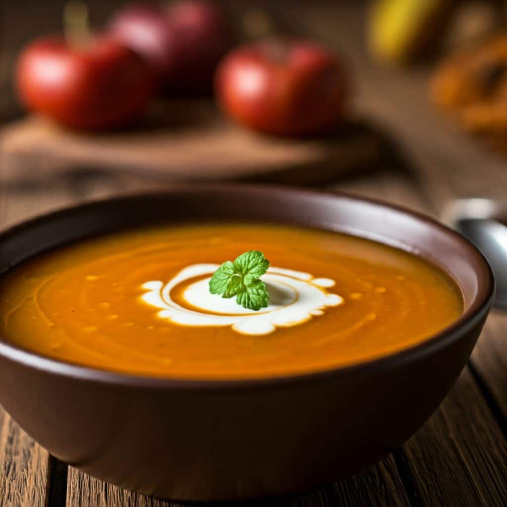 Close-up image of a bowl of cozy Mediterranean soup in Northern Virginia. 