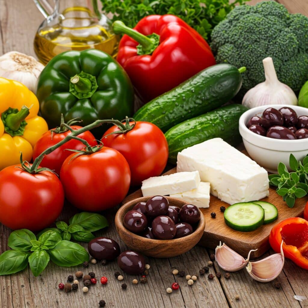 The mediterranean diet is one of the healthiest for national nutrition month. 